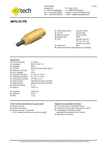 MPG 03 PR - m-tech gmbh