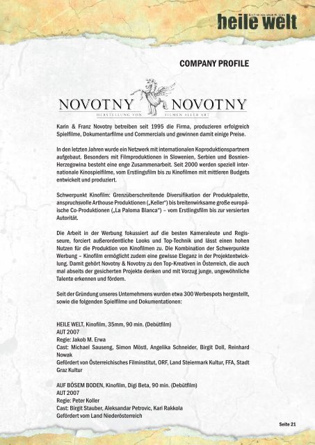 P R E S S E M A P P E - Novotny & Novotny