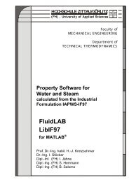 Calculation of the specific enthalpy h = f(p,t,x) - zittau/görlitz