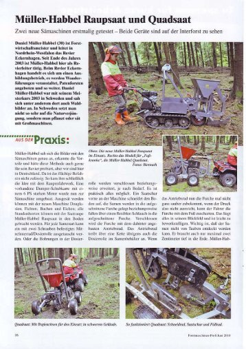 Artikel im Forstmaschinen-Profi Juni 2010