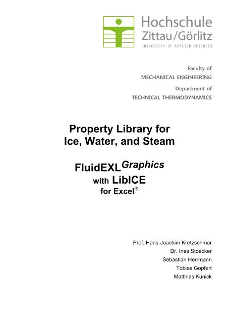 Property Library for Ice, Water, and Steam FluidEXL with LibICE