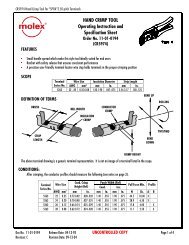 HAND CRIMP TOOL Operating Instruction and Specification ... - Molex