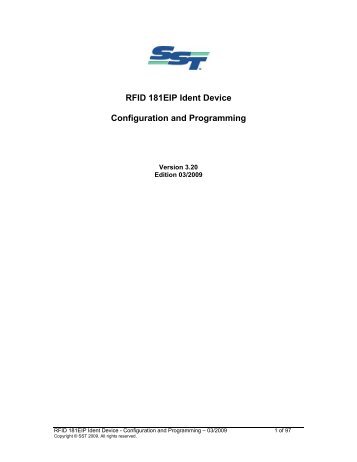 RFID 181EIP Ident Device Configuration and Programming - Molex