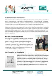 NEWSLETTER - MTG - Medical Technology Vertriebs-GmbH