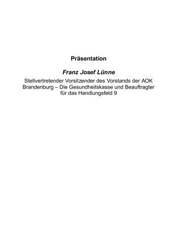 Präsentation Franz Josef Lünne - HealthCapital - Netzwerk ...