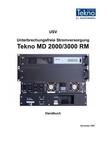 Tekno MD 2000/3000 RM - multimatic