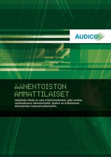 ÄÄNENTOISTON ammaTTIlaISET - Audico