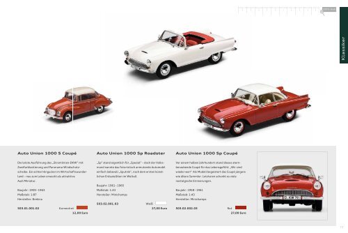 Audi collection Miniaturen