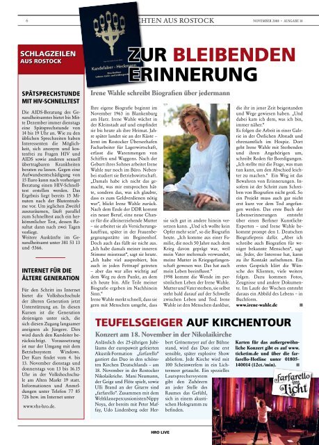 November 2008 - HRO·LIFE - Das Magazin für die Hansestadt ...