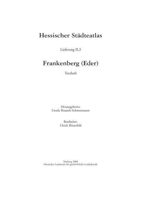 Frankenberg (Eder) - Landesgeschichtliches Informationssystem ...