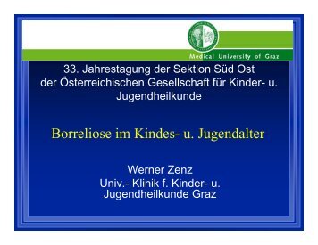 Borreliose im Kindes- u. Jugendalter