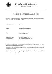 allgemeine betriebserlaubnis (abe) - BCS Recaro