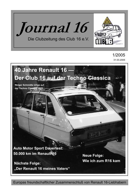 A Ausgabe 01_2005 01gekürzt.pub - Club 16 eV