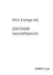 Einzelabschluss nach HGB der MVV Energie AG 2007 - MVV Investor