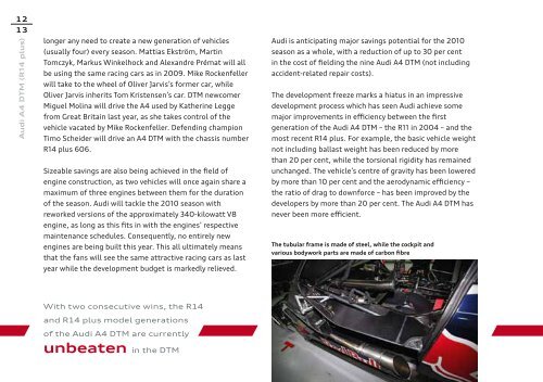 Audi A4 DTM 2010 MediaInfo - Audi USA News