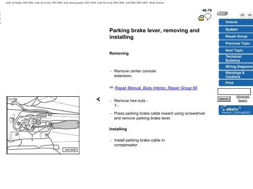 BentleyPublishers.com - Audi A6 C5 Brake System ... - VAGLinks.com