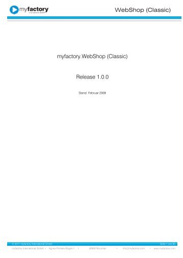 Handbuch WebShop Classic.pdf - Myfactory