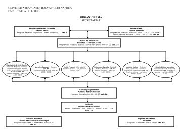 universitatea “babeş bolyai” cluj napoca - Facultatea de litere