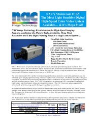 Memrecam fx K5 - High Speed Camera Systems - NAC