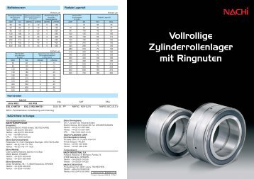 Vollrollige Zylinderrollenlager mit Ringnuten