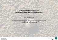 Kalkwert von Düngemitteln - eine Bewertung von ... - bei der DHG!