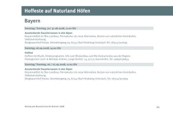 Hoffeste auf Naturland Höfen Bayern