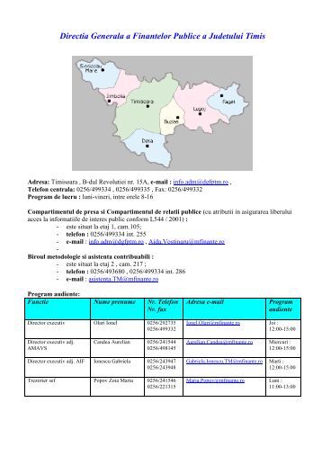 Directia Generala A Finantelor Publice Constanta Program