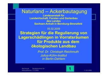 Strategien für die Regulierung von Lagerschädlingen in ... - Naturland