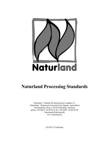Naturland Processing Standards