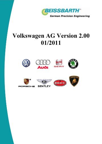 Volkswagen AG Version 2.00 01/2011