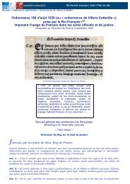Assemblée nationale - Histoire : Ordonnance de Villers-Cotterets