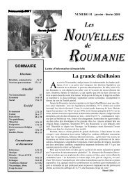 sommaire - les nouvelles de roumanie