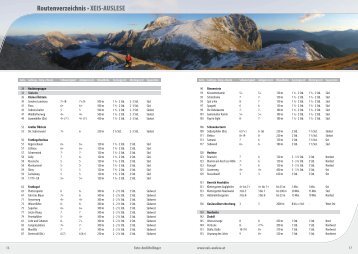 Routenverzeichnis • XEIS-AUSLESE - Berg- und Schiführer ...