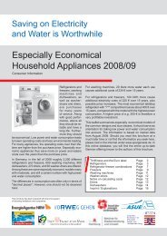 Especially Economical Household Appliances 2008/09