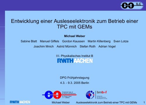 Michael Weber - Server der Fachgruppe Physik der RWTH Aachen