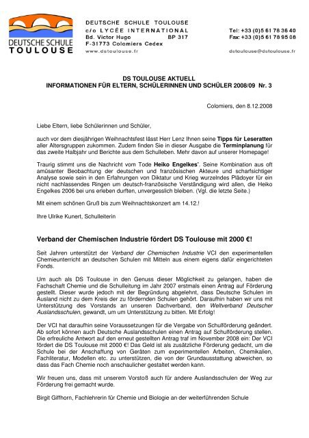 Nachruf Auf Heiko Engelkes Deutsche Schule Toulouse