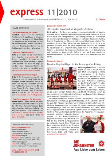 express 11|2010 – Newsletter der Johanniter-Unfall-Hilfe eV