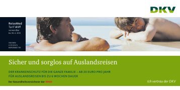 PDF-Datei: Auslandsreisekrankenversicherung ReiseMed ... - DKV