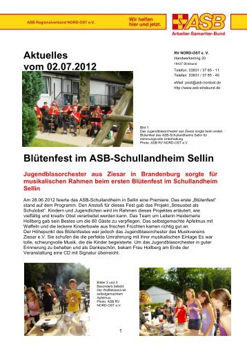 Infos dazu: HIER! - ASB Schullandheim Sellin
