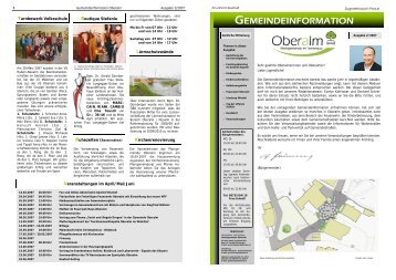 Gemeindeinformation 2/2007 Teil 1 - Marktgemeinde Oberalm