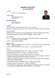 odborný životopis - Katedra strojírenské technologie - Technická ...