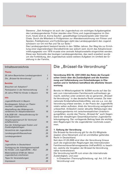 Brüssel-IIa-Verordnung - Bayerisches Landesjugendamt - Bayern