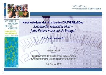 Download: Präsentation Norbert Pahne - Diätverband eV