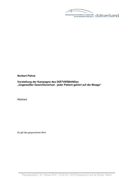 Download: Abstract Norbert Pahne - Diätverband eV