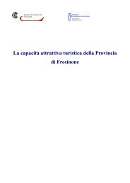 La capacità attrattiva turistica della provincia di Frosinone - CCIAA di ...