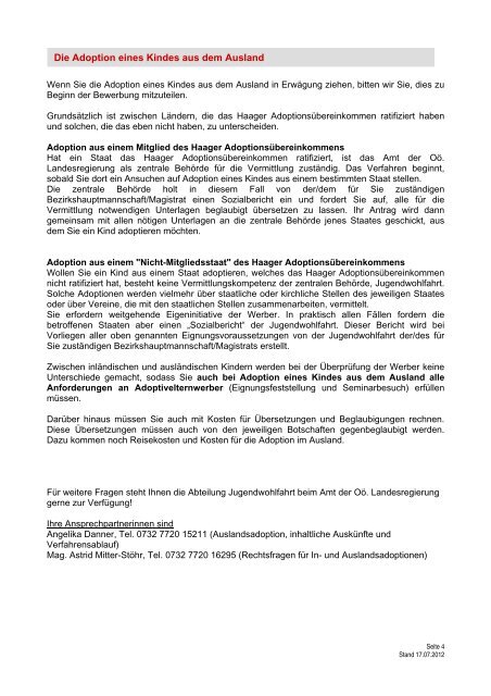 Informationsblatt - Jugendwohlfahrt