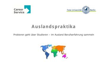 Auslandspraktika - John-F.-Kennedy-Institut für Nordamerikastudien