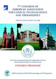 7th congress of european association for clinical pharmacology and ...