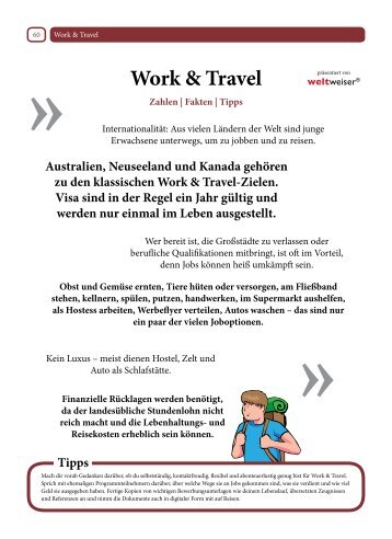 Work & Travel - Weltweiser
