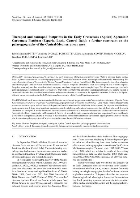 scarica pdf 859KB - Museo Tridentino di Scienze Naturali